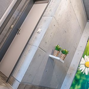 Wandflächen im Beton-Look
